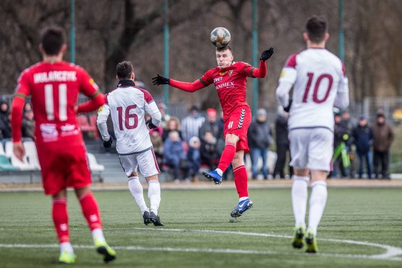 Football. Sparing. Zaglebie Sosnowiec - FK Zeleziarne Podbrezova. 29.01.2020