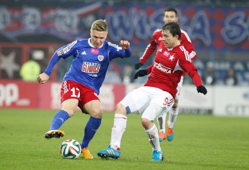 Football. T-Mobile Ekstraklasa. Piast Gliwice - Wisla Krakow. 28.11.2014