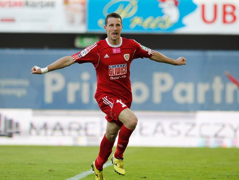 Football. T-Mobile Ekstraklasa. Piast Gliwice - Gornik Leczna. 11.05.2015