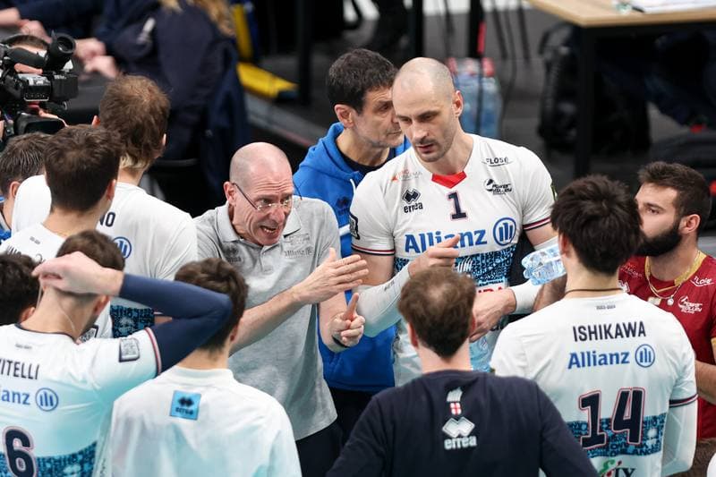 Volleyball. CEV Volleyball Cup. Aluron CMC Warta Zawiercie - Allianz Milano. 10.01.2024