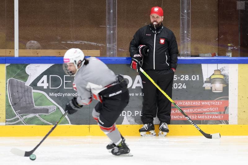 Ice Hockey. Poland national team. Training. 05.02.2024
