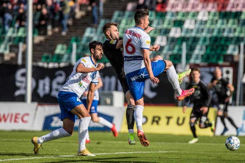 Football. Fortuna I Liga. Zaglebie Sosnowiec - Podbeskidzie Bielsko-Biala. 24.10.2021