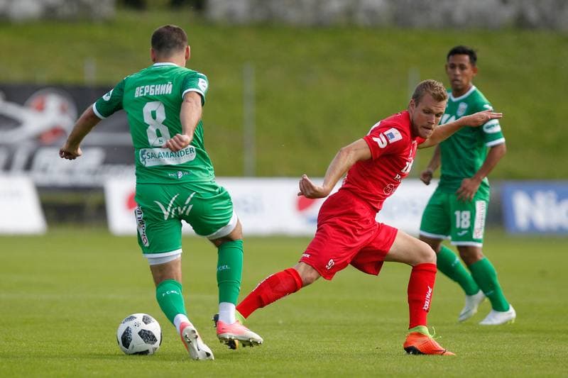 Football. Sparing. Zaglebie Sosnowiec - Karpaty Lwow. 08.07.2018