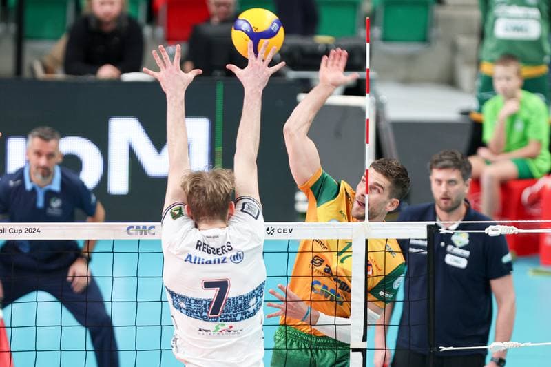 Volleyball. CEV Volleyball Cup. Aluron CMC Warta Zawiercie - Allianz Milano. 10.01.2024