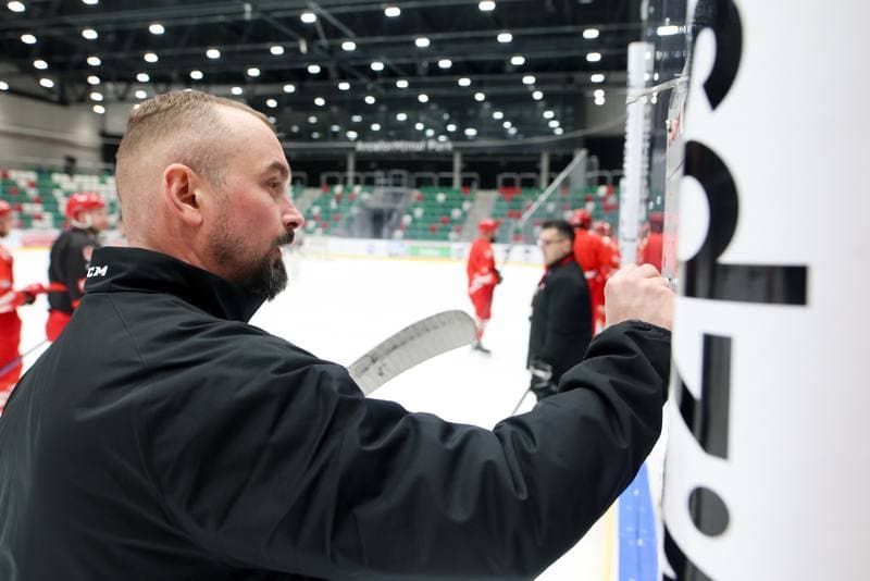 Ice Hockey. Poland national team. Training. 03.02.2024