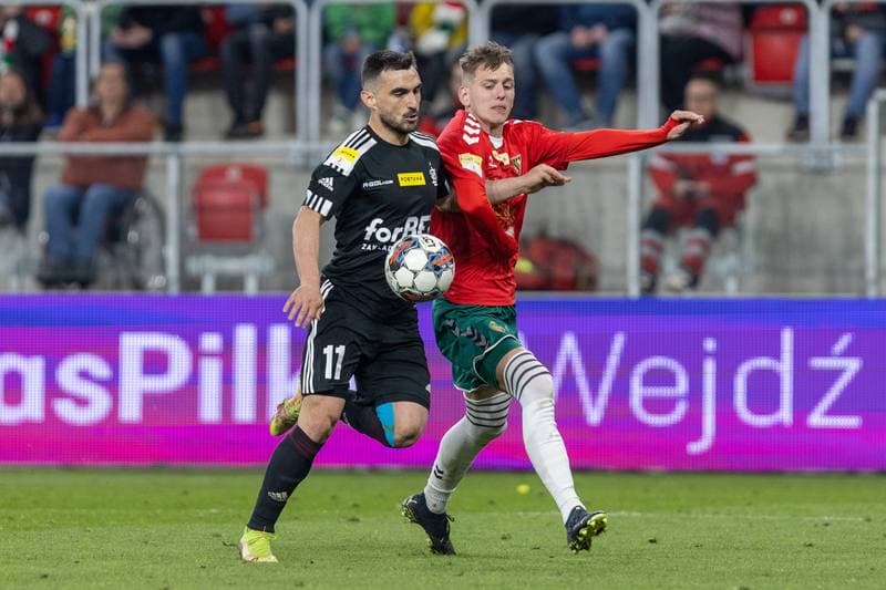 Football. Fortuna I Liga. Zaglebie Sosnowiec - LKS Lodz. 28.04.2023