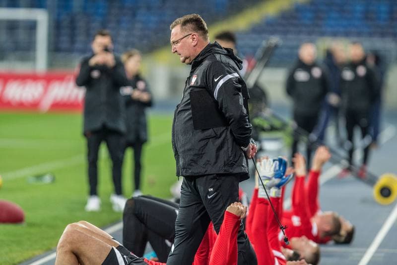 Football. Poland national team. Training. 21.03.2022