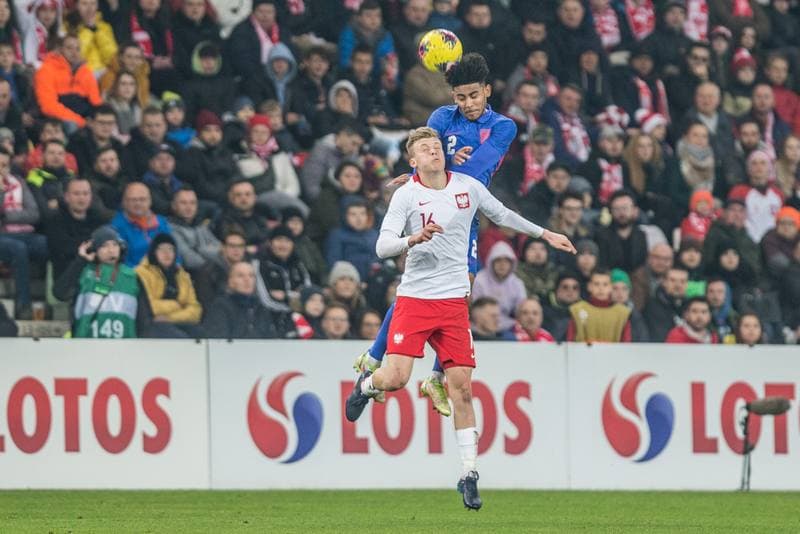 Football. UEFA Elite League. Poland - England. 25.03.2022