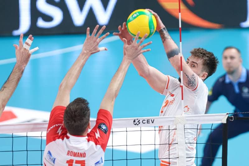 Volleyball. CEV Champions League. Jastrzebski Wegiel - Gas Sales Daiko Piacenza. 28.02.2024