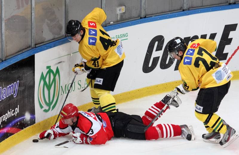 Ice Hockey. Polska Liga Hokeja na Lodzie. HC GKS Katowice - Comarch Cracovia Krakow. 02.10.2012