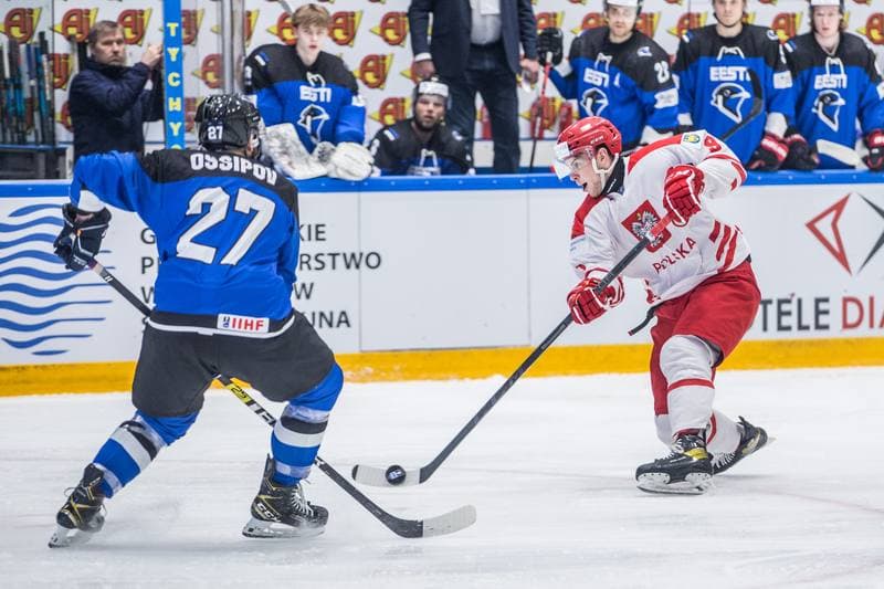 Ice Hockey. World Championship Division 1 Group B. Poland - Estonia. 26.04.2022