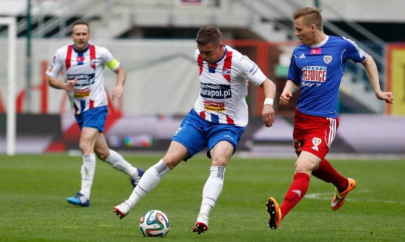 Football. T-Mobile Ekstraklasa. Piast Gliwice - Podbeskidzie Bielsko Biala. 26.04.2015