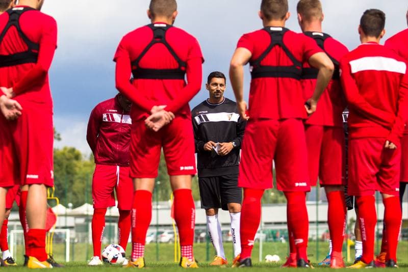 Football. Zaglebie Sosnowiec. Training. 21.08.2017