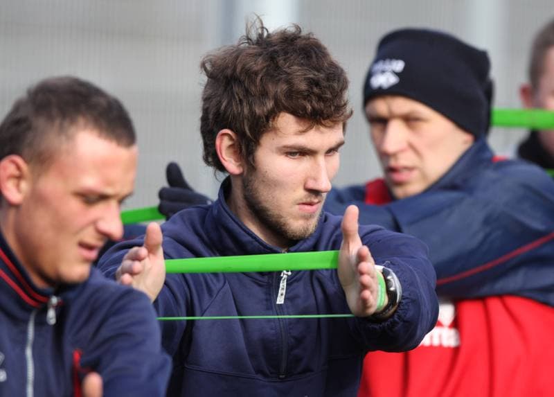 Football. Piast Gliwice. Training. 09.01.2012
