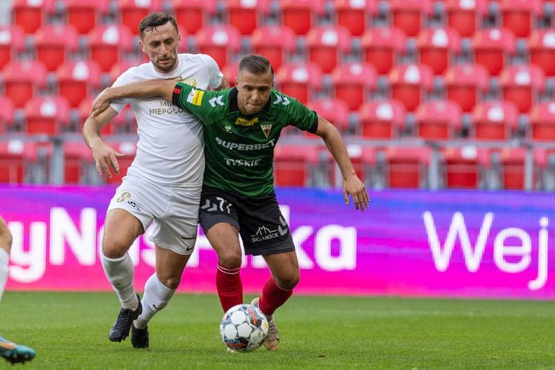 Football. Fortuna I Liga. GKS Tychy - Puszcza Niepolomice. 23.10.2022