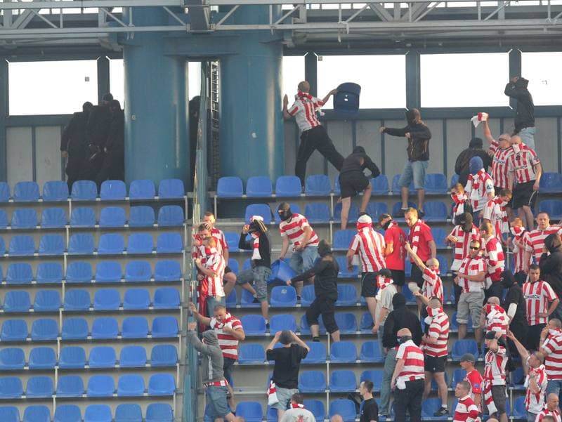 Football. T-Mobile Ekstraklasa. Wisla Krakow - Cracovia Krakow. 30.04.2012