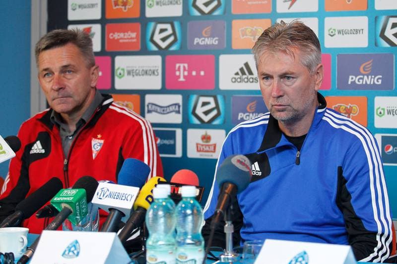 Football. Gornik Zabrze. Press Conference. 02.10.2014