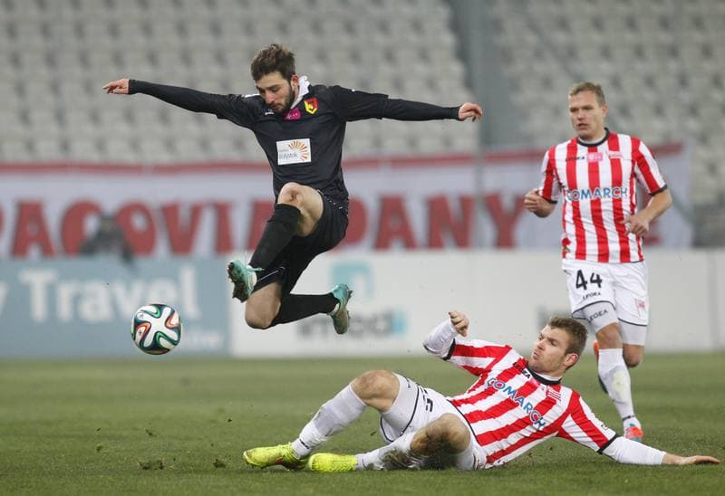 Football. T-Mobile Ekstraklasa. Cracovia Krakow - Jagiellonia Bialystok. 06.12.2014