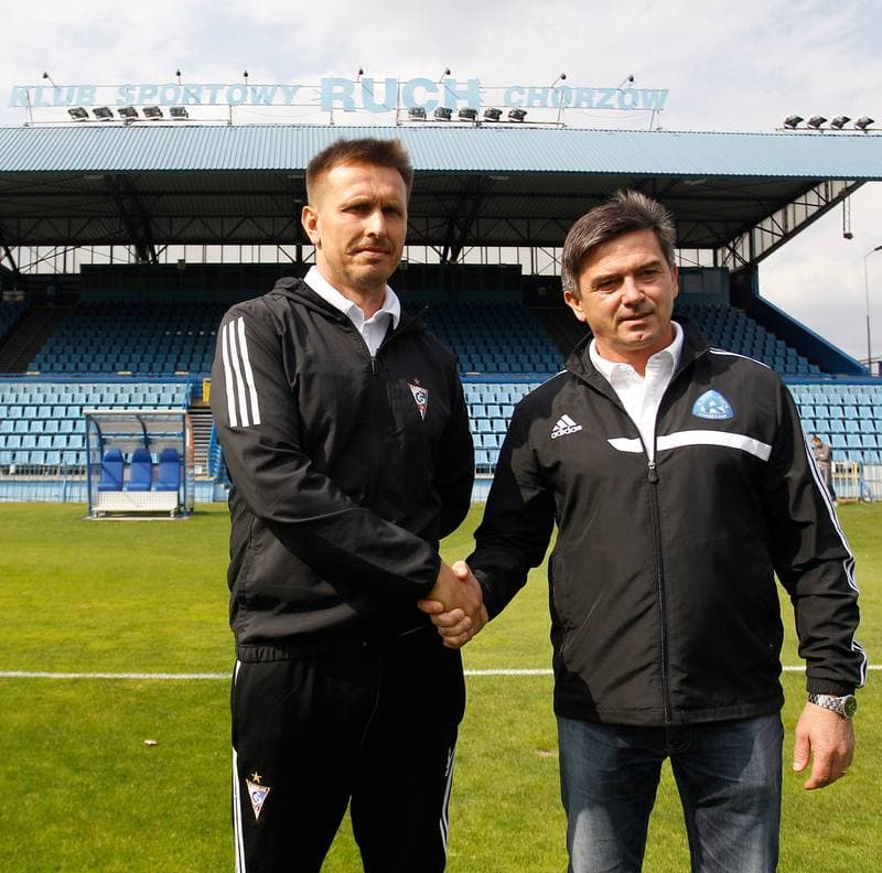 Football. Ruch Chorzow. Press Conference. 10.09.2015