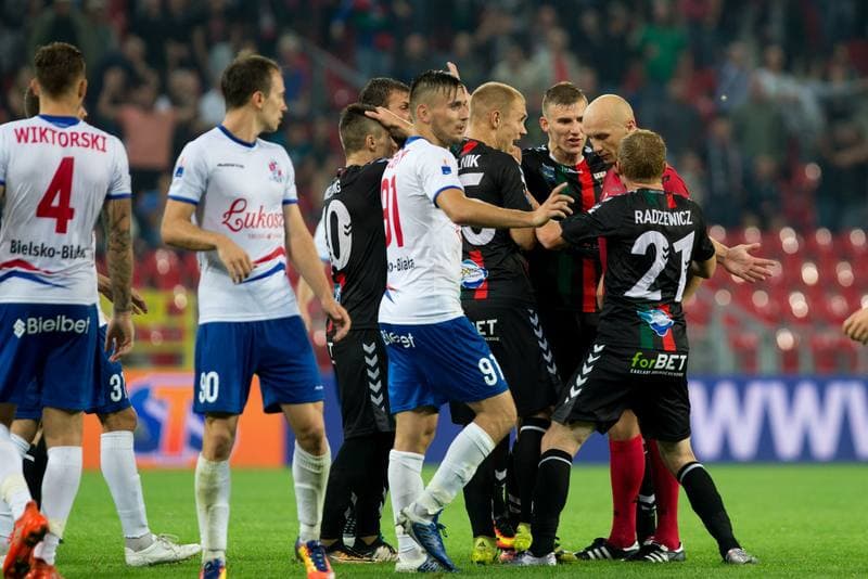 Football. Nice I Liga. GKS Tychy - Podbeskidzie Bielsko-Biala. 25.08.2017