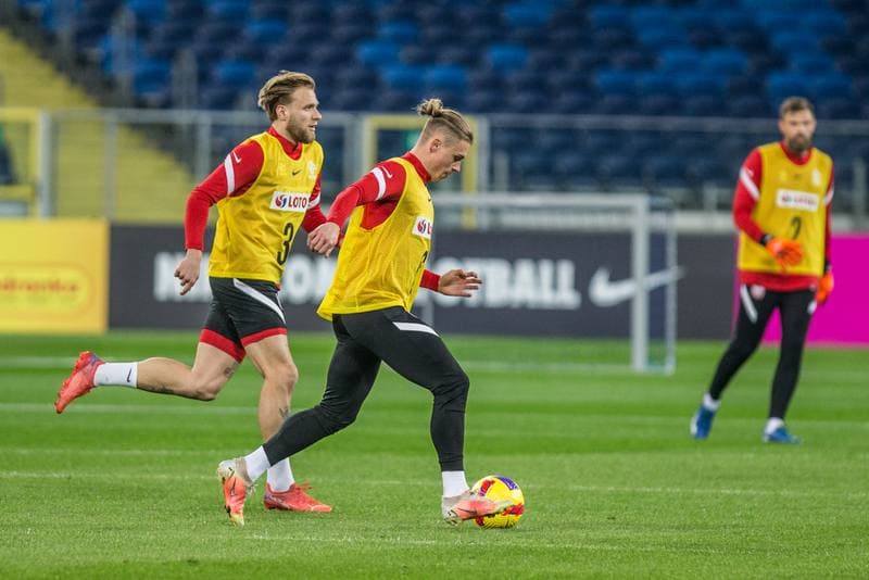 Football. Poland national team. Training. 21.03.2022