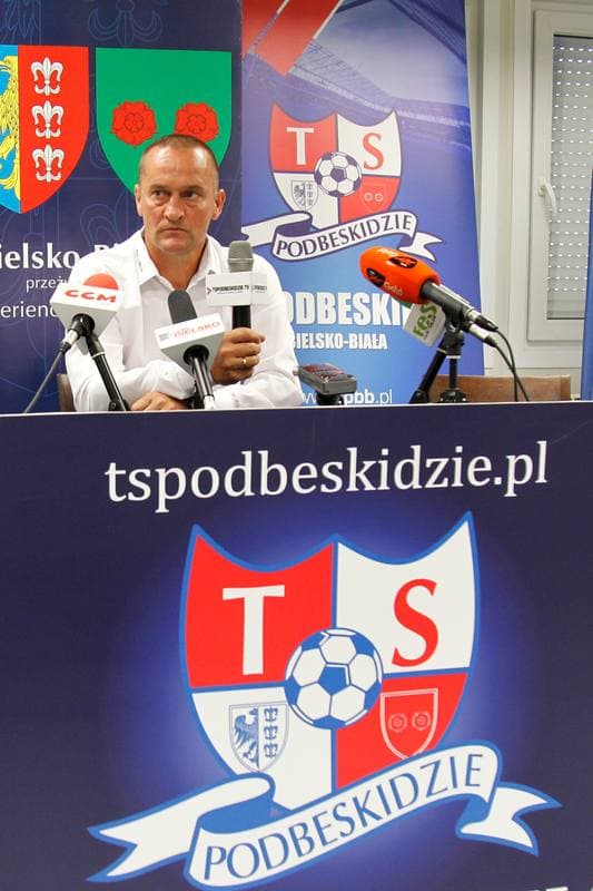 Football. Podbeskidzie Bielsko-Biala. Press Conference. 01.09.2016