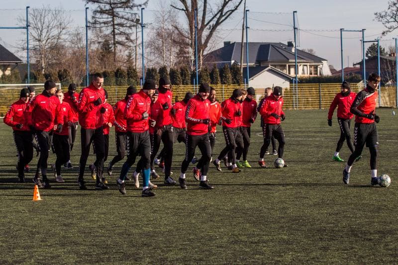 Football. GKS Tychy. Training. 15.01.2020
