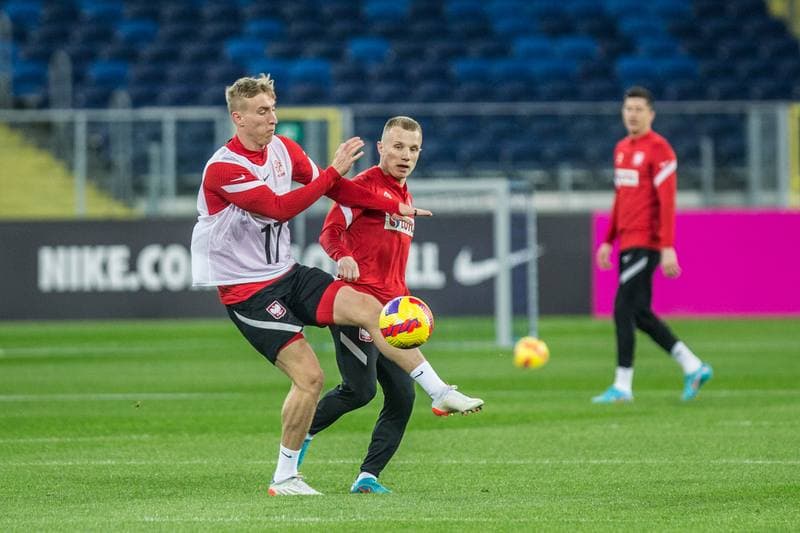 Football. Poland national team. Training. 21.03.2022