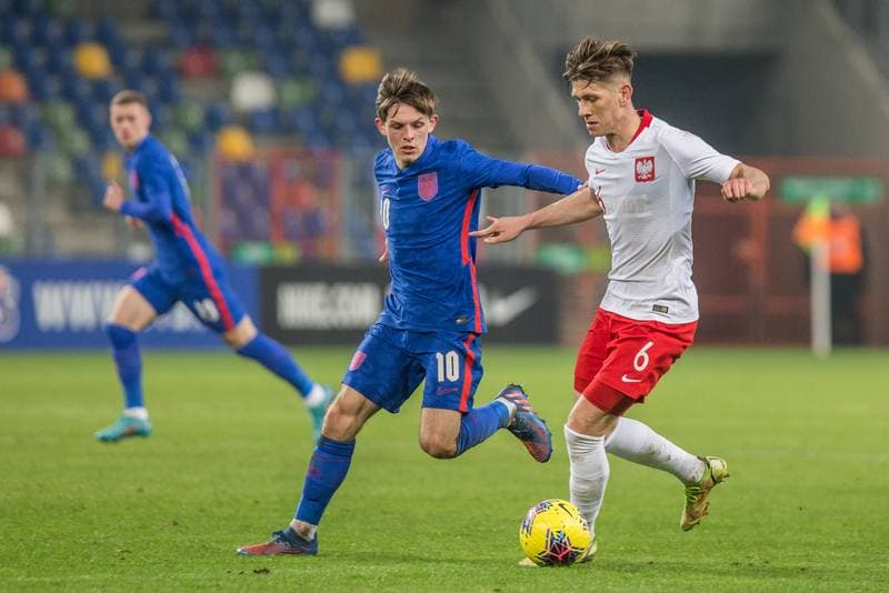 Football. UEFA Elite League. Poland - England. 25.03.2022