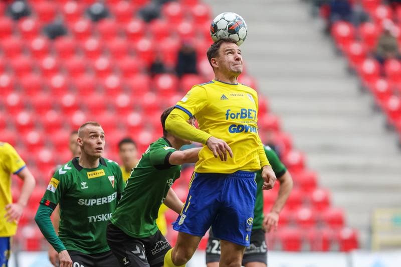 Football. Fortuna I Liga. GKS Tychy - Arka Gdynia. 08.04.2023