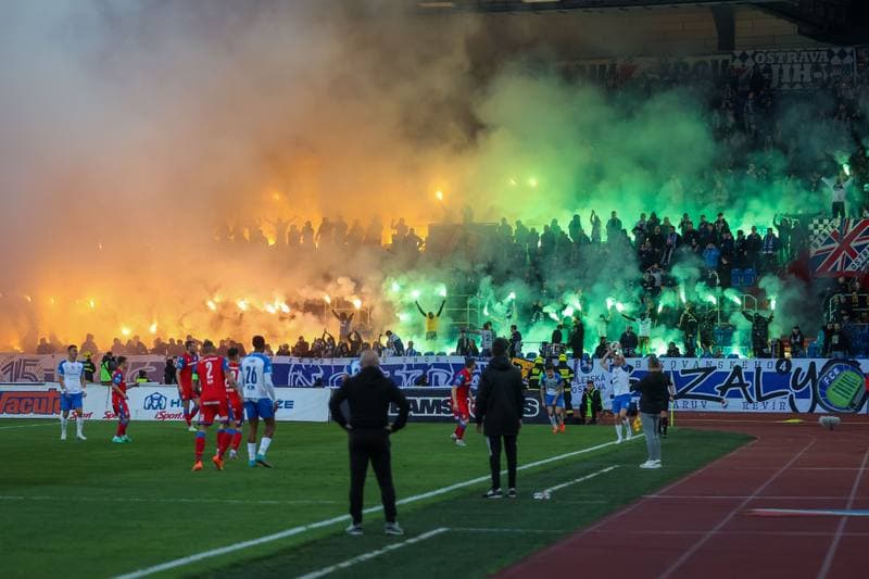 Football. Fortuna:Liga. Banik Ostrava - Viktoria Plzen. 16.04.2023