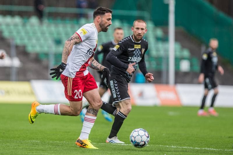 Football. Fortuna I Liga. Zaglebie Sosnowiec - LKS Lodz. 16.04.2022