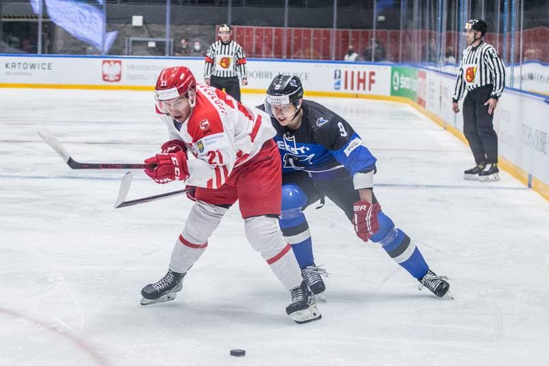 Ice Hockey. World Championship Division 1 Group B. Poland - Estonia. 26.04.2022