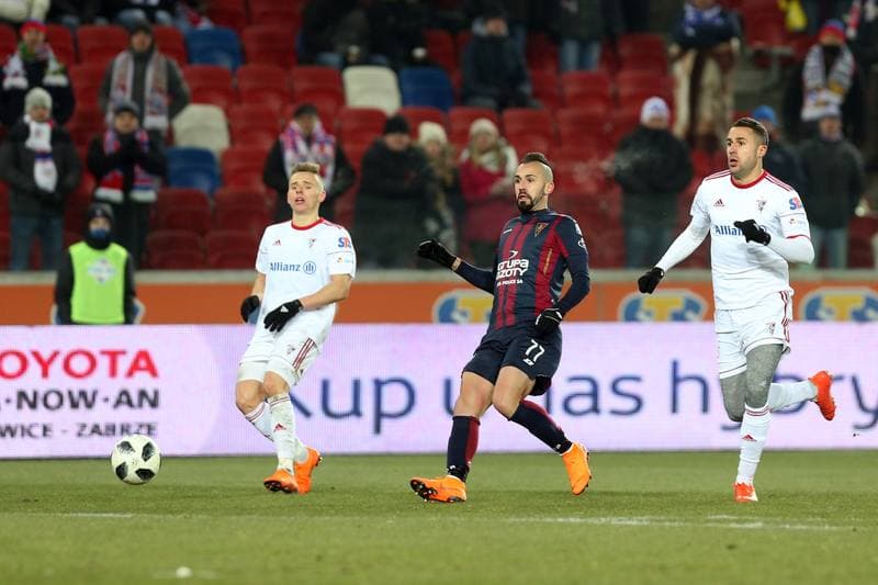 Football. Lotto Ekstraklasa. Gornik Zabrze - Pogon Szczecin. 28.02.2018