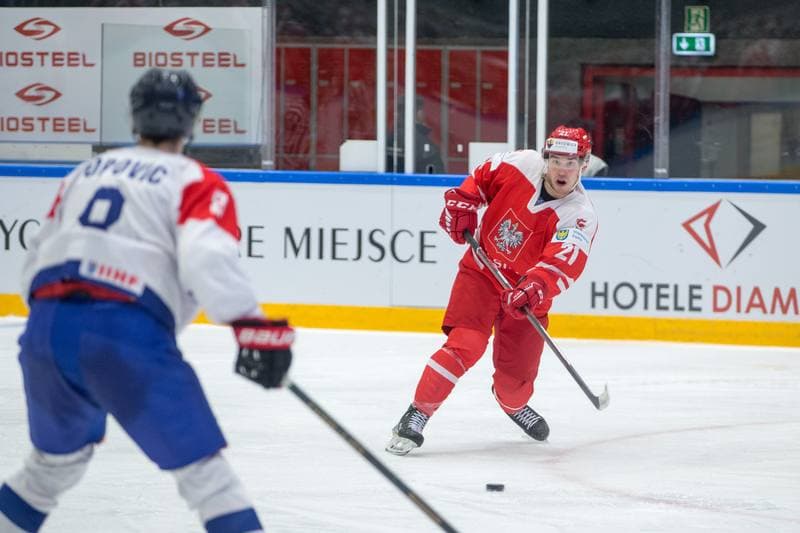 Ice Hockey. World Championship Division 1 Group B. Serbia - Poland. 29.04.2022