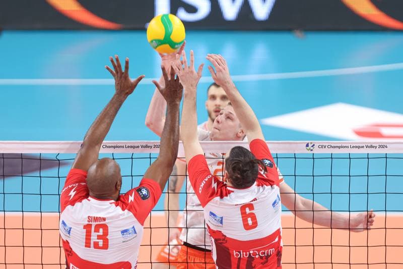 Volleyball. CEV Champions League. Jastrzebski Wegiel - Gas Sales Daiko Piacenza. 28.02.2024