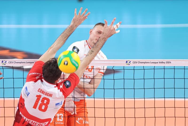 Volleyball. CEV Champions League. Jastrzebski Wegiel - Gas Sales Daiko Piacenza. 28.02.2024