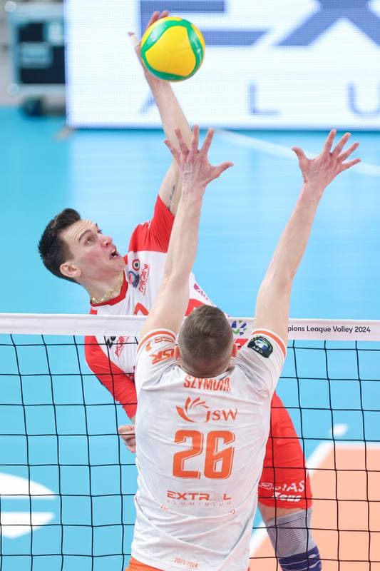 Volleyball. CEV Champions League. Jastrzebski Wegiel - Gas Sales Daiko Piacenza. 28.02.2024