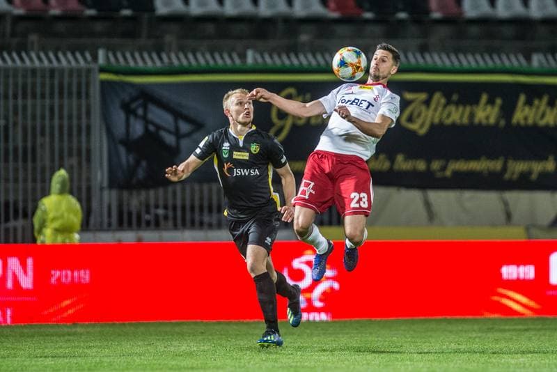 Football. Fortuna I Liga. GKS 1962 Jastrzebie - LKS Lodz. 04.05.2019