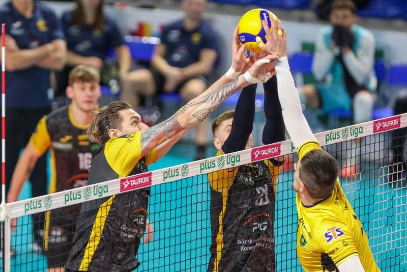 Volleyball. PlusLiga. GKS Katowice - PGE Giek Skra Belchatow. 09.12.2023