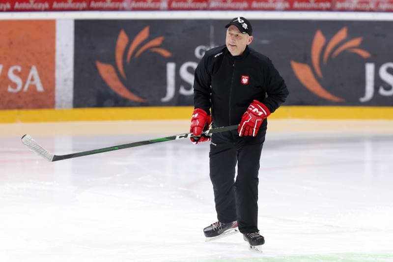 Ice Hockey. Poland national team. Training. 02.04.2024
