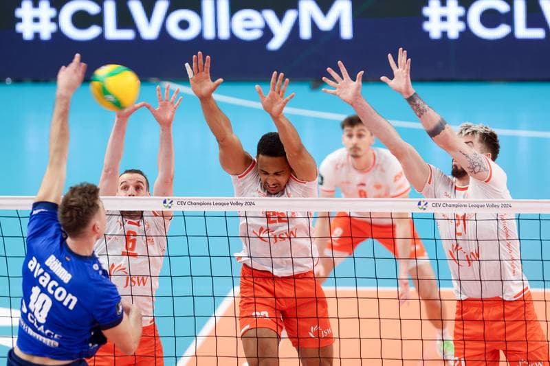 Volleyball. CEV Champions League. Jastrzebski Wegiel - SVG Luneburg. 17.01.2024