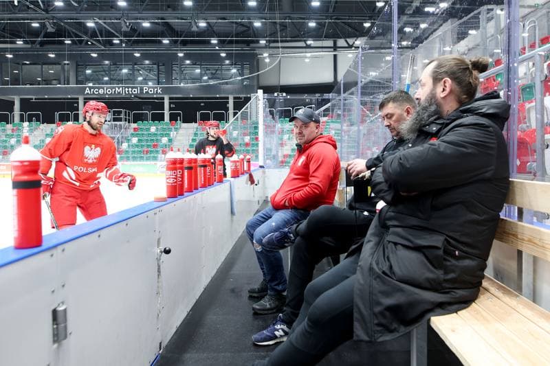 Ice Hockey. Poland national team. Training. 03.02.2024