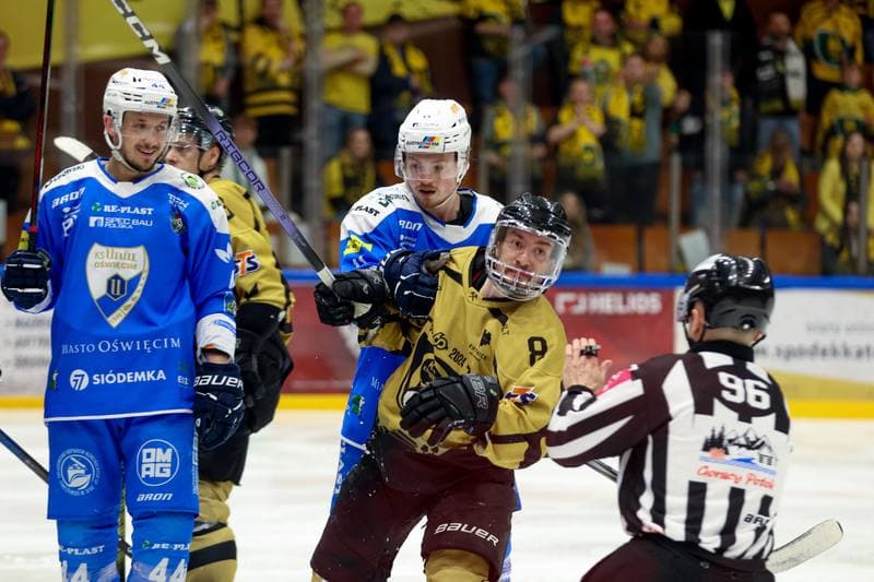 Ice Hockey. Tauron Hokej Liga. GKS Katowice - Re-Plast Unia Oswiecim. 14.04.2024