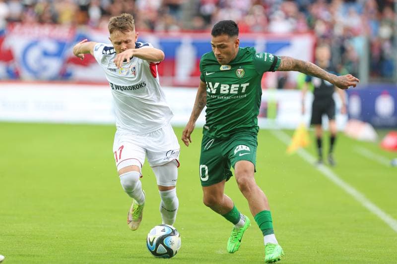 Football. PKO BP Ekstraklasa. Gornik Zabrze - Slask Wroclaw. 14.04.2024