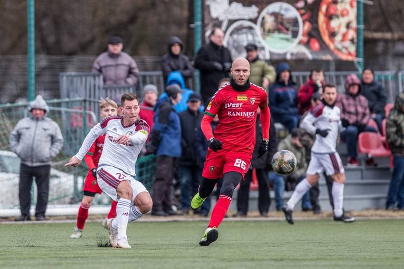Football. Sparing. Zaglebie Sosnowiec - FK Zeleziarne Podbrezova. 29.01.2020