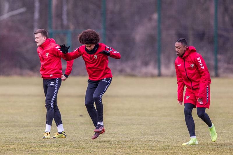 Football. Zaglebie Sosnowiec. Training. 20.02.2020