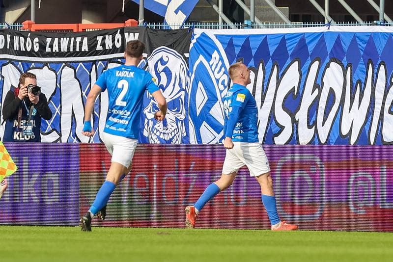 Football. Fortuna I Liga. Ruch Chorzow - LKS Lodz. 19.03.2023