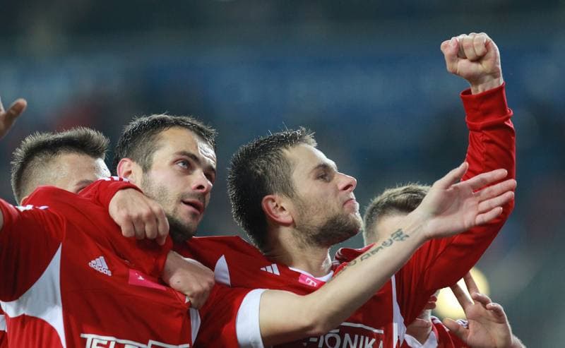 Football. T-Mobile Ekstraklasa. Wisla Krakow - Piast Gliwice. 28.07.2014