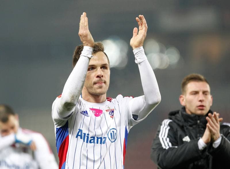 Football. T-Mobile Ekstraklasa. Cracovia Krakow - Gornik Zabrze. 24.11.2014